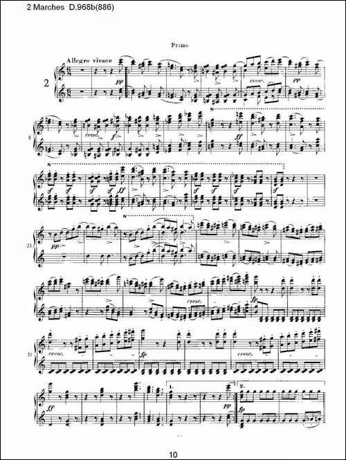原始主题序曲与变奏曲 D.968a-603-钢琴谱