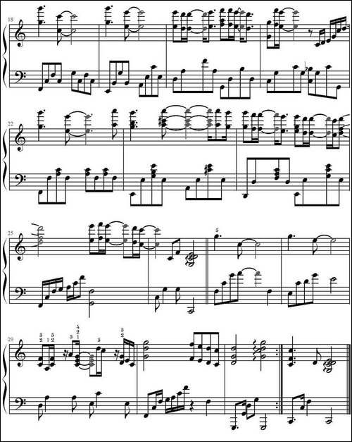 再次哭泣-电视剧《继承者们》插曲-钢琴谱