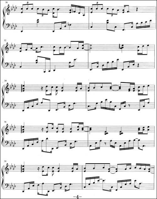 流行歌曲改编的钢琴曲：彩虹弯弯-钢琴谱