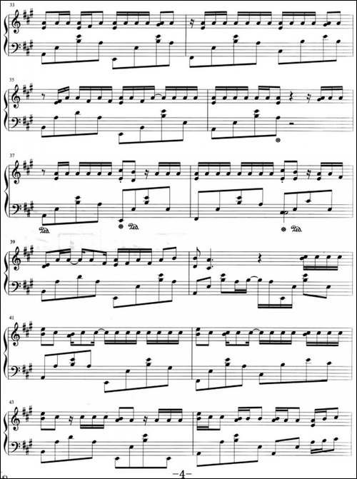 流行歌曲改编的钢琴曲：稻香-钢琴谱