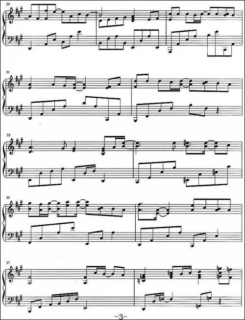 流行歌曲改编的钢琴曲：右手边-钢琴谱
