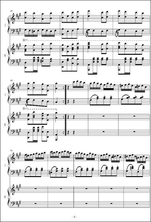 土耳其进行曲-双钢琴-钢琴谱