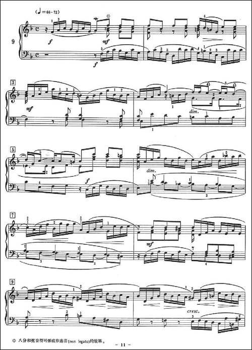 十二首小前奏曲-为初学者而作的练习曲-钢琴谱