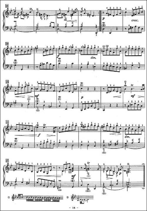 十二首小前奏曲-为初学者而作的练习曲-钢琴谱