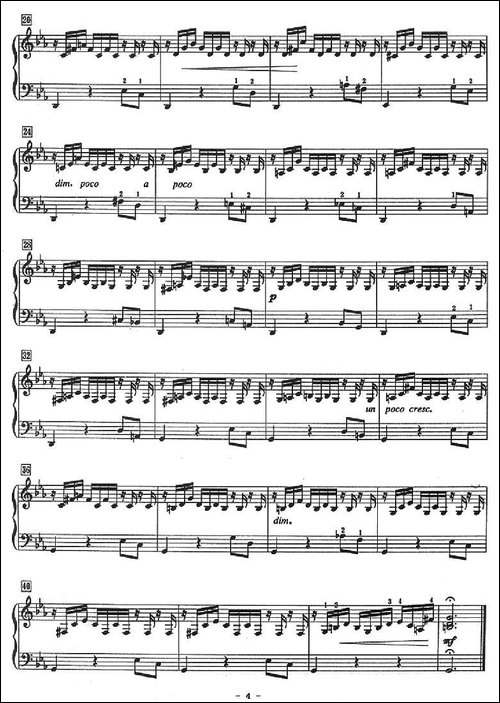 十二首小前奏曲-为初学者而作的练习曲-钢琴谱