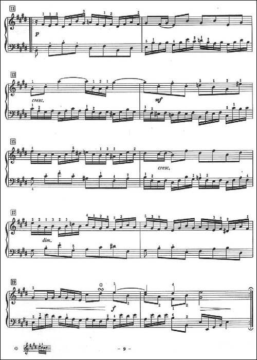 为初学者用的六首小前奏曲-钢琴谱