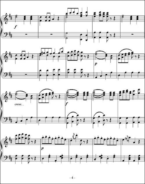 加沃特舞曲-完整版、龙斯明制谱版-钢琴谱
