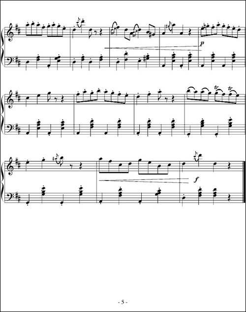 加沃特舞曲-完整版、龙斯明制谱版-钢琴谱