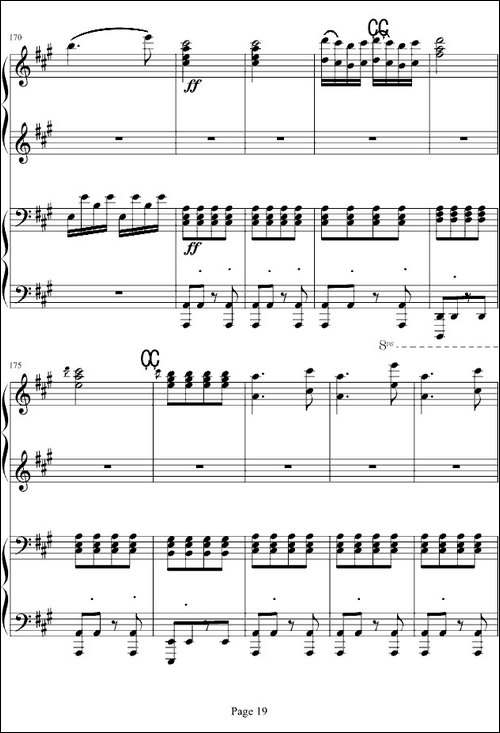 土耳其进行曲-四手联弹、周杰伦李云迪演奏版-钢琴谱