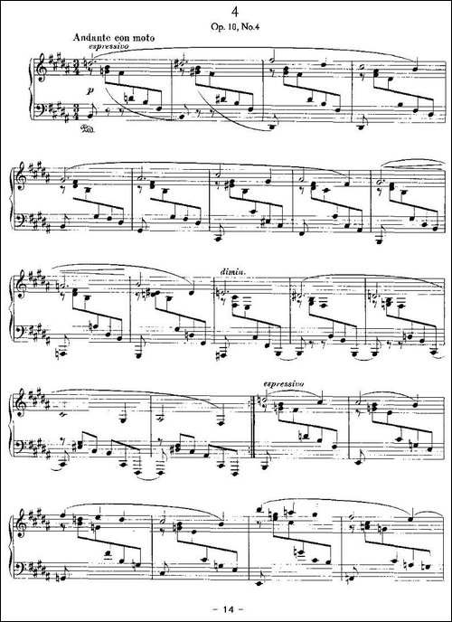 Ballades-勃拉姆斯4首叙事曲-钢琴谱