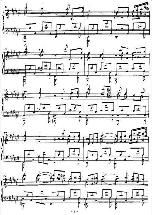 Etude-斯克里亚宾练习曲作品8 降d小调练习曲 第12首-钢琴谱
