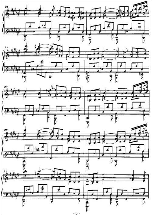 Etude-斯克里亚宾练习曲作品8 降d小调练习曲 第12首-钢琴谱