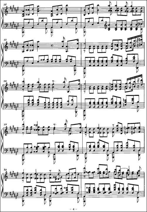 Etude-斯克里亚宾练习曲作品8 降d小调练习曲 第12首-钢琴谱