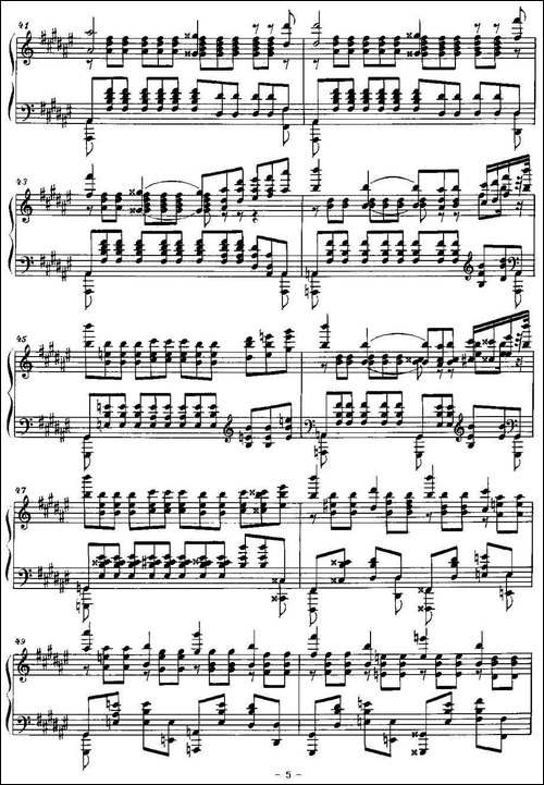 Etude-斯克里亚宾练习曲作品8 降d小调练习曲 第12首-钢琴谱