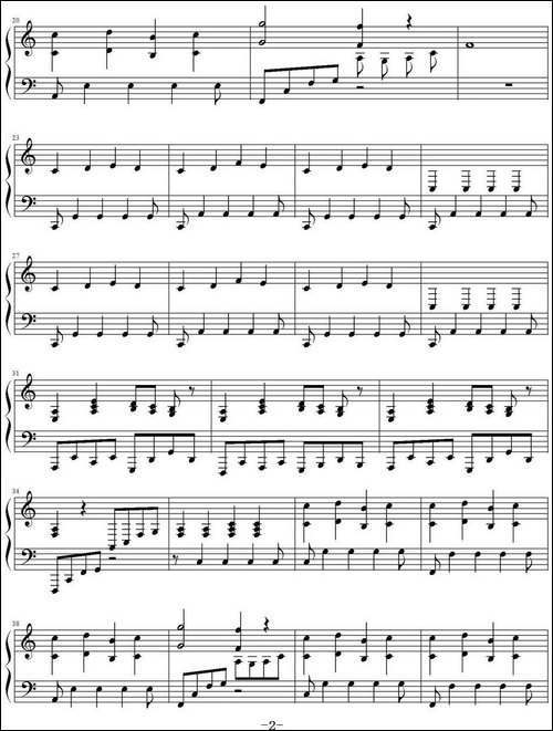 Falling Slowly-钢琴谱