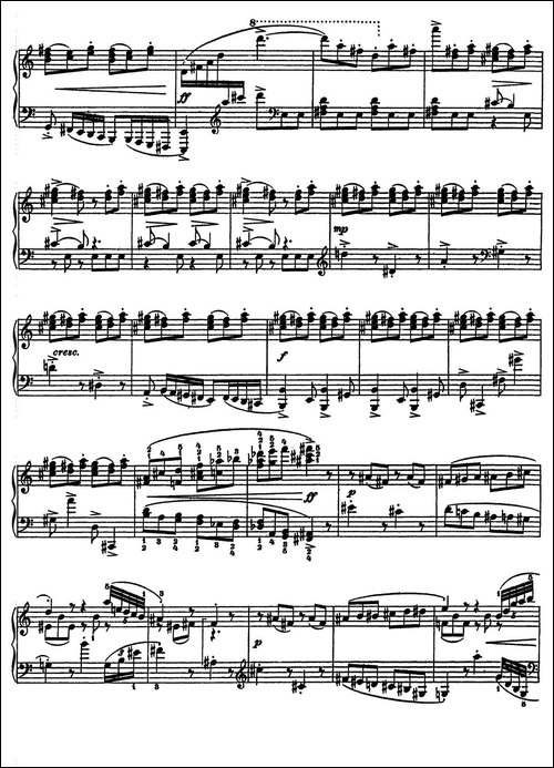 Scherzo from The Love for 3 Oranges Op.33-《三个桔子的爱情》谐谑曲-钢琴谱