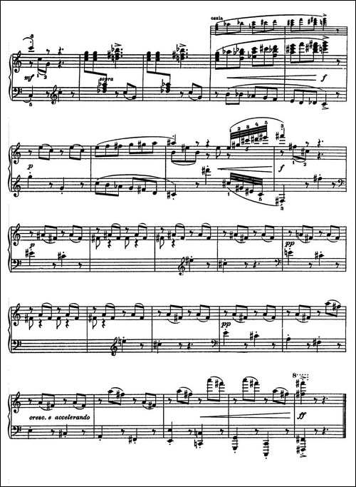 Scherzo from The Love for 3 Oranges Op.33-《三个桔子的爱情》谐谑曲-钢琴谱