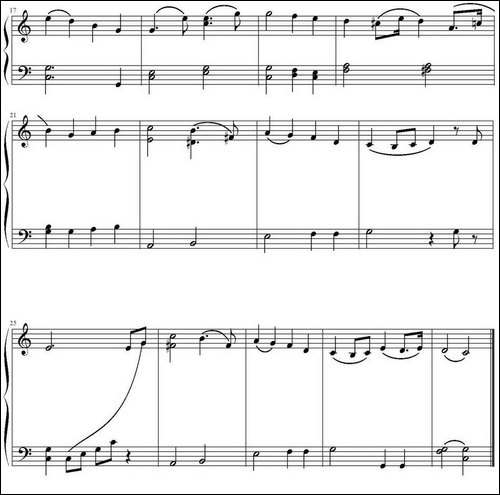 婚礼进行曲-简易版-钢琴谱