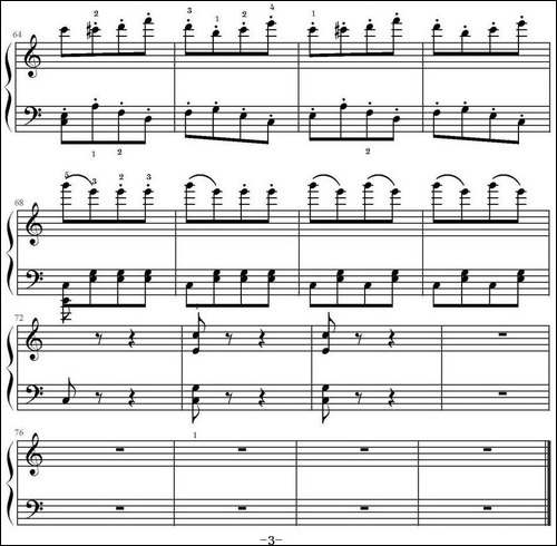 土耳其进行曲-简单版、YidateU制谱-钢琴谱