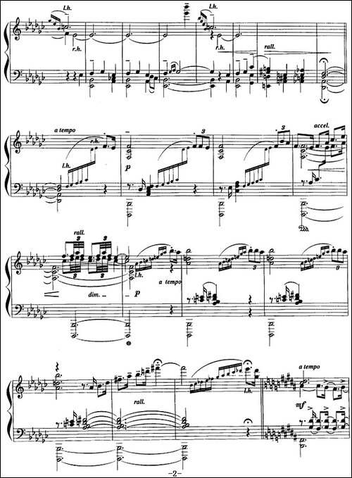 现代钢琴曲：2、即兴曲-钢琴谱
