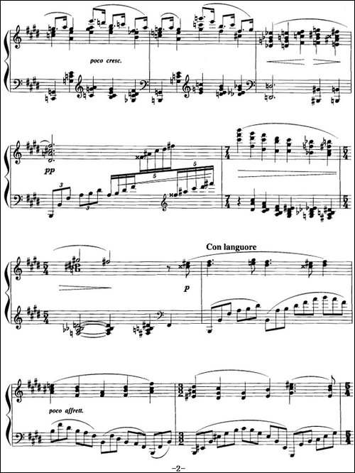 现代钢琴曲：3、白孔雀-钢琴谱