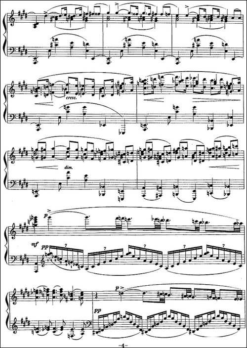 现代钢琴曲：3、白孔雀-钢琴谱