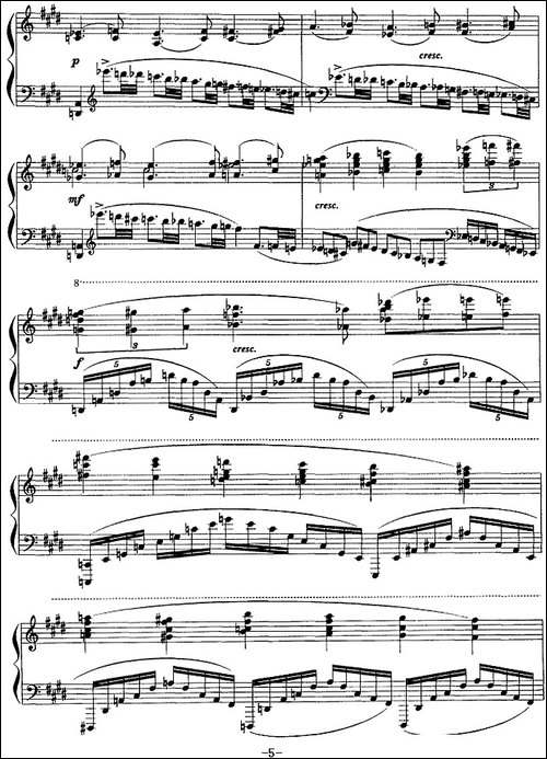 现代钢琴曲：3、白孔雀-钢琴谱