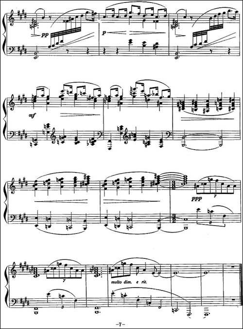 现代钢琴曲：3、白孔雀-钢琴谱