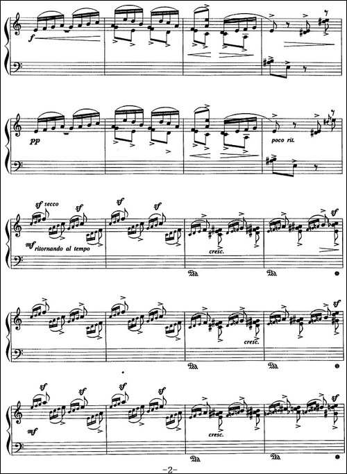 现代钢琴曲：20、小品-钢琴谱