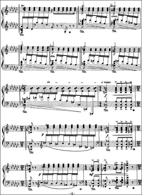 现代钢琴曲：21、夜曲-钢琴谱
