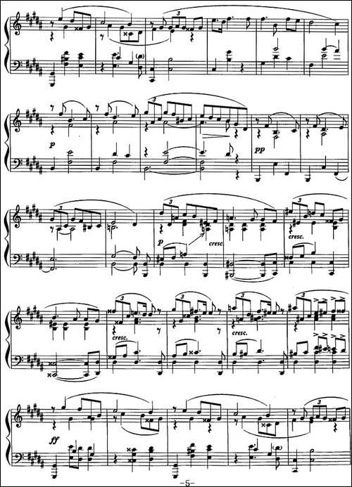 现代钢琴曲：24、玛祖卡-Op.25，No.4-钢琴谱