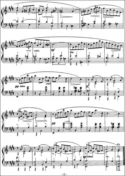 现代钢琴曲：24、玛祖卡-Op.25，No.4-钢琴谱