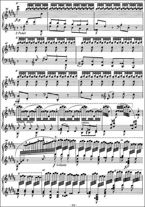 6首帕格尼尼大练习曲-La Campanella-钢琴谱