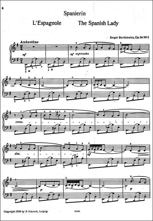 9首简易小品"玩偶" -9 Easy Pieces Op.54-3-钢琴谱