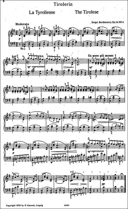 9首简易小品"玩偶" -9 Easy Pieces Op.54-4-钢琴谱