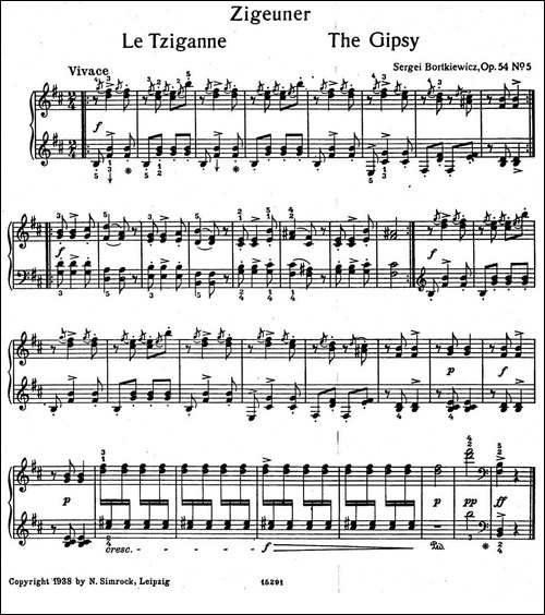 9首简易小品"玩偶" -9 Easy Pieces Op.54-5-钢琴谱