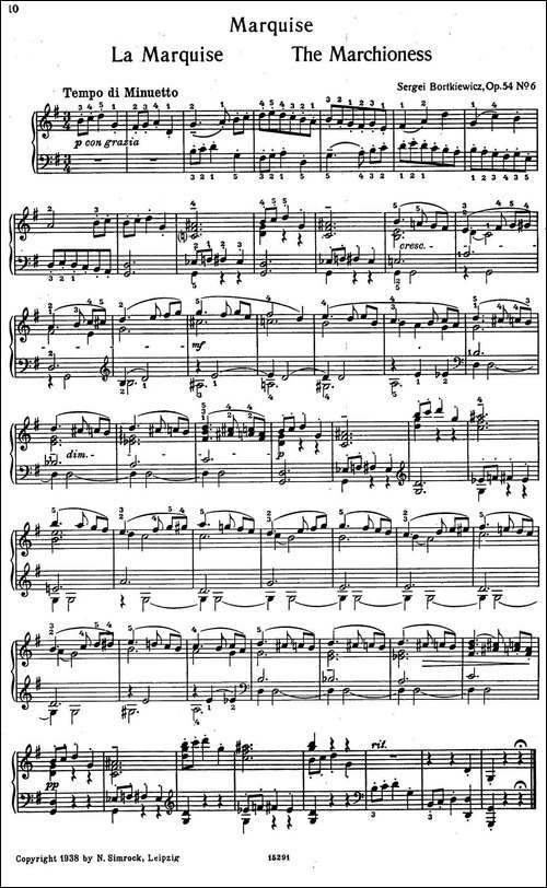9首简易小品"玩偶" -9 Easy Pieces Op.54-6-钢琴谱