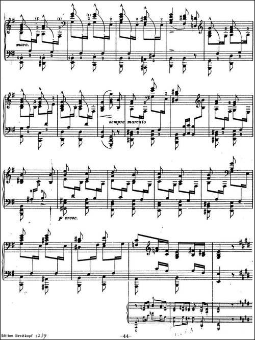 6首帕格尼尼大练习曲-La Chasse Etude Nr.5-钢琴谱