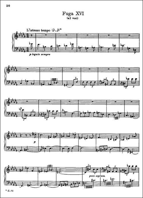 24 Preludes and Fugues Part.2 Op.45-24首前奏曲与赋格·第二部分·16-钢琴谱