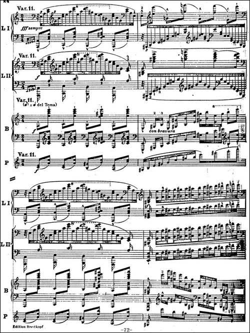 6首帕格尼尼大练习曲-Thema mit Variationen Etude Nr.6-钢琴谱