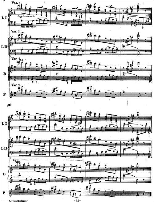 6首帕格尼尼大练习曲-Thema mit Variationen Etude Nr.6-钢琴谱