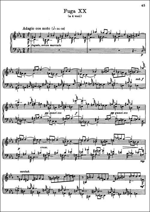24 Preludes and Fugues Part.2 Op.45-24首前奏曲与赋格·第二部分·20-钢琴谱