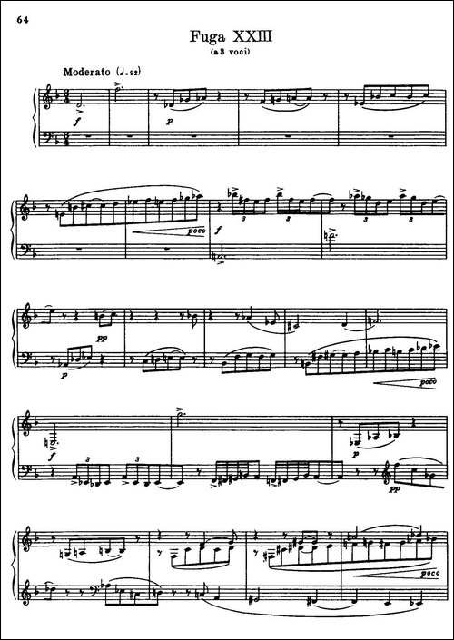 24 Preludes and Fugues Part.2 Op.45-24首前奏曲与赋格·第二部分·23-钢琴谱