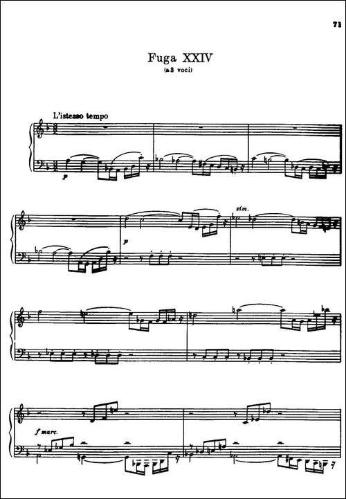 24 Preludes and Fugues Part.2 Op.45-24首前奏曲与赋格·第二部分·24-钢琴谱