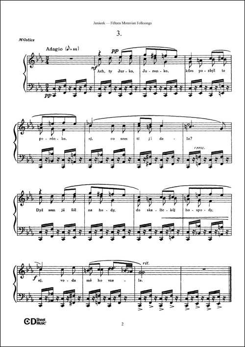 Moravian Folksong-15首摩拉维亚民歌集-钢琴谱