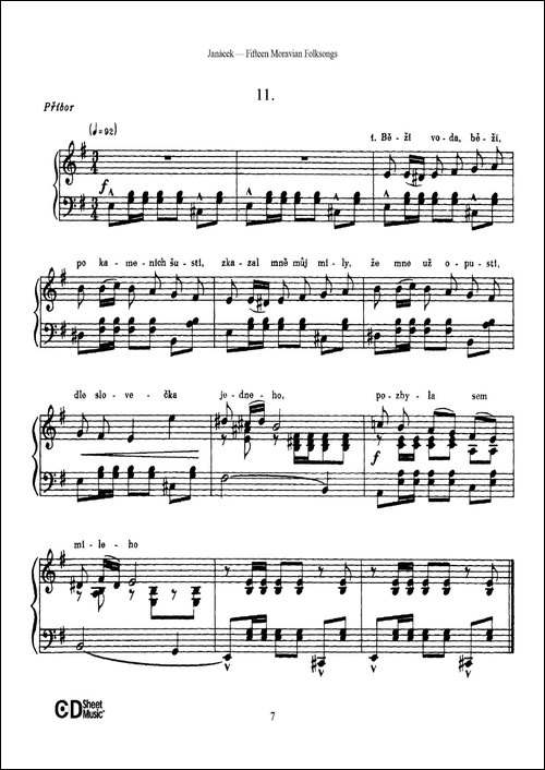 Moravian Folksong-15首摩拉维亚民歌集-钢琴谱