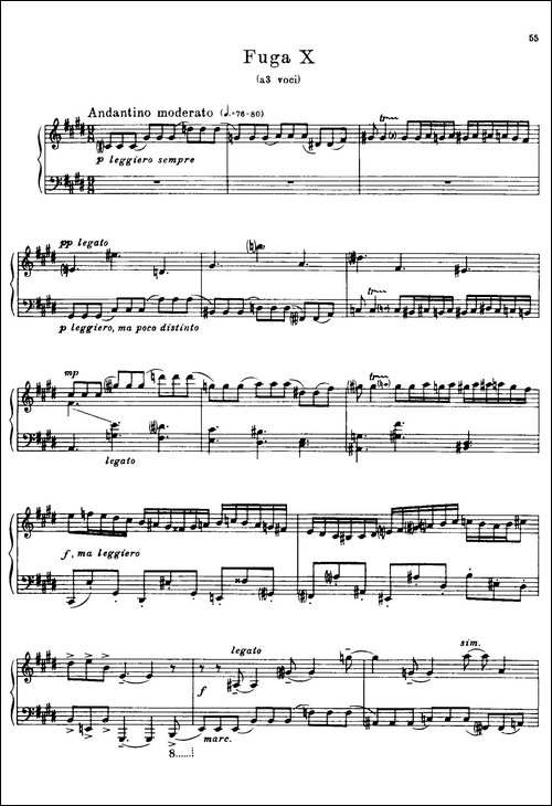 24 Preludes and Fugues Part.1 Op.45-24首前奏曲与赋格·第一部分·10-钢琴谱