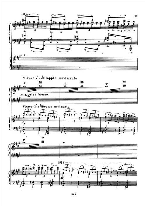升f小调第一钢琴协奏曲 Op.1-双钢琴版-钢琴谱
