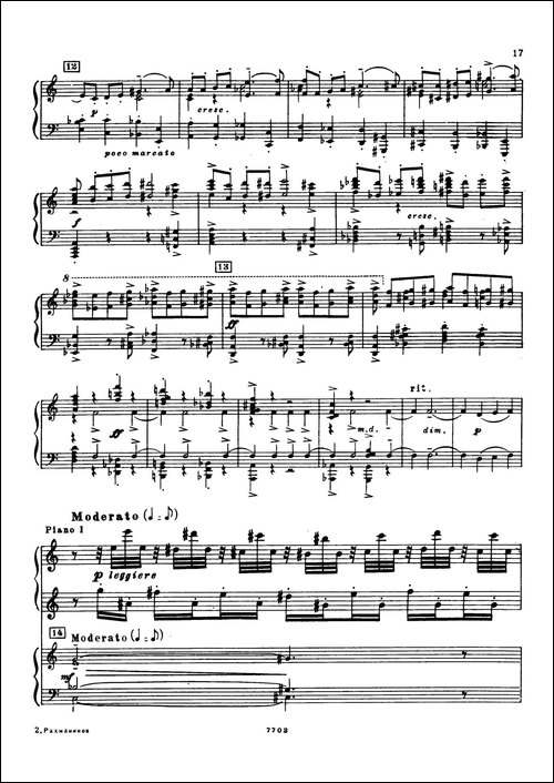 升f小调第一钢琴协奏曲 Op.1-双钢琴版-钢琴谱