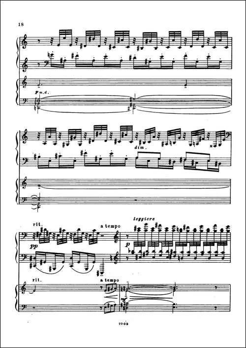升f小调第一钢琴协奏曲 Op.1-双钢琴版-钢琴谱